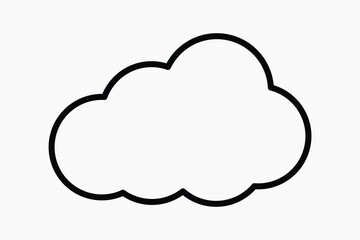 Simple cloud outline illustration.