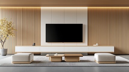 Modern living room design with minimalist furniture elegant decor contemporary style
