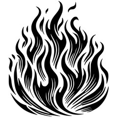 Silhouette of flames