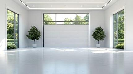 Fototapeta premium Modern urban garage interior bright environment & spacious design in high-quality