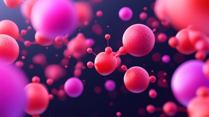 Colorful Abstract Representation of Molecules in a Microbial Environment