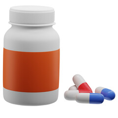 3D Drug Medicine Illustration