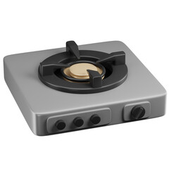 3D Gas Stove Illustration