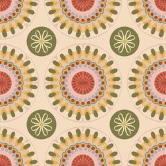 seamless Boho flora pattern 