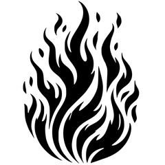 Silhouette of flames