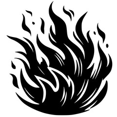 Silhouette of flames