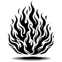 Silhouette of flames