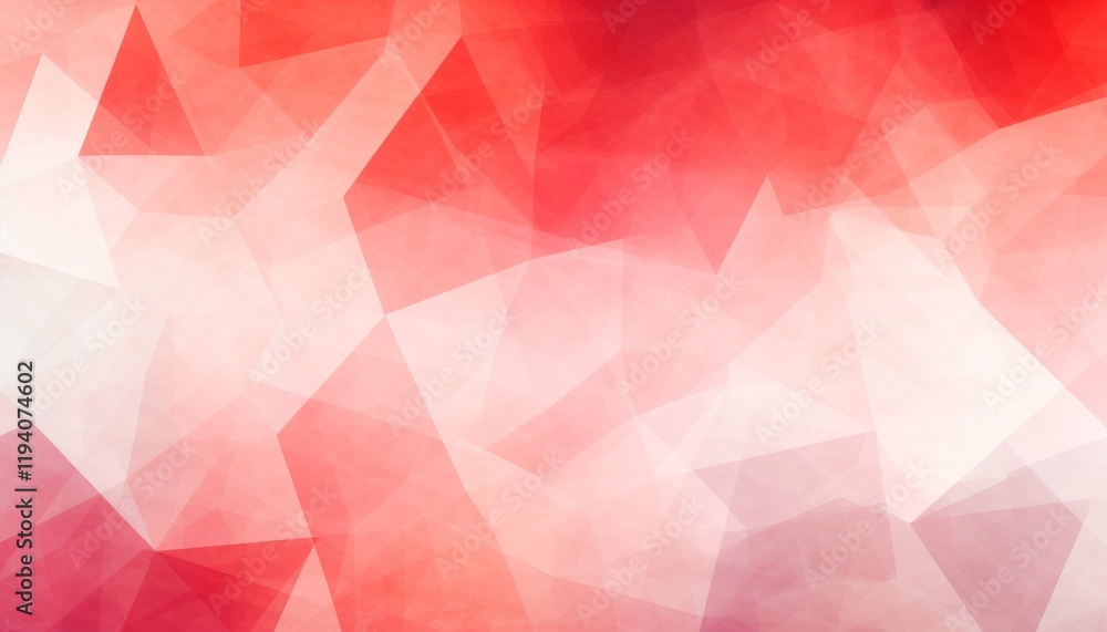 Poster geometric pattern on white background primarily with light red tint in watercolor style.