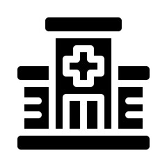 Fototapeta premium Hospital Building glyph icon