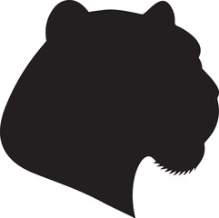 panther head logo silhouette design vector art illustration © Mohaiminul