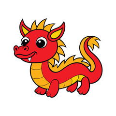 "Dynamic Chinese dragon mascot logo exuding power and tradition, with intricate scales, fiery accents, and a fierce, majestic expression embodying strength and wisdom."