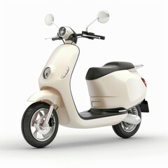 Stylish White Scooter with Modern Design and Smooth Curves Ideal for Urban Commuting and Eco-Friendly Transportation Solutions for City Dwellers