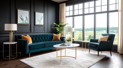 Contemporary living room aesthetics stylish and comfortable modern interior design