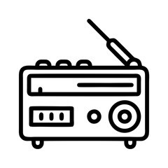 radio illustratiton on white background