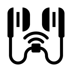 earbuds glyph icon