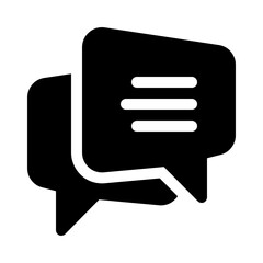 Fototapeta premium Chat bubble glyph icon