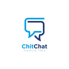 Creative Chatting Concept Logo Design Template