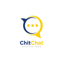 Creative Chatting Concept Logo Design Template