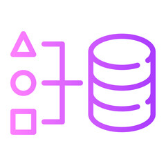 data warehouse gradient icon