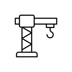 Crane outline icons, minimalist vector illustration ,simple transparent graphic element .Isolated on white background