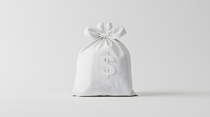 The money bag isolated on white