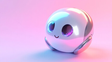 adorable robot character 3d render