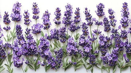 Naklejka premium A vibrant arrangement of lavender flowers.