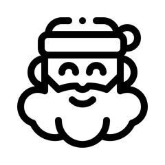 Santa Claus line icon