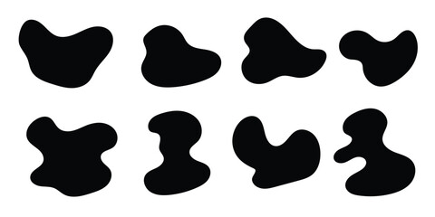 Modern abstract fluid blob liquid shape vector design