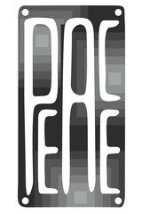 peace t-shirt design, vector illustration, abstract style with unique typography