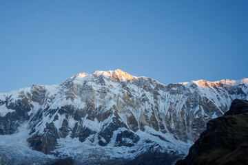 snow covered mountains