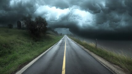 Naklejka premium the road to storm