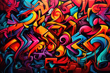 Obraz premium アート, デザイン, グラフィティ, カラフル, ペイント, 落書き, カラフル, art, design, graffiti, colorful, paint