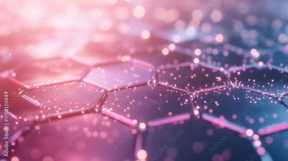 Poster detailed honeycomb formation with shimmering lights creates an enchanting atmosphere filled with vib