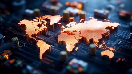 Global gdp analysis and trends economic data visualization digital environment technological influence on economy