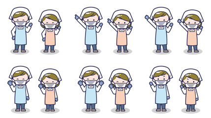 調理員の男女 02