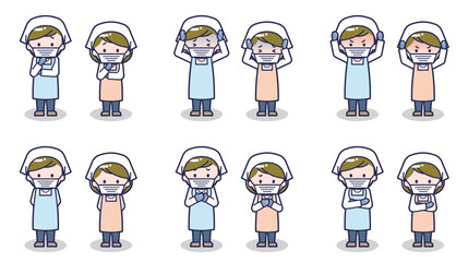 調理員の男女 05