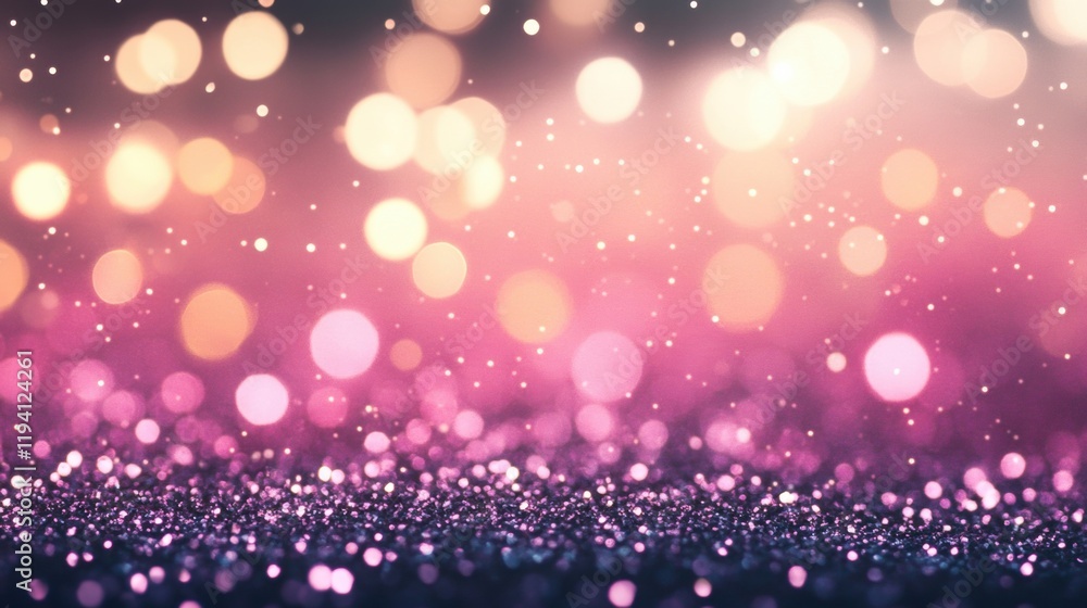 Poster glowing bokeh lights shimmer in hues of red and purple, forming a captivating abstract backdrop fill