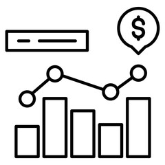 Market Analysis  Icon Element For Design