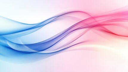 Naklejka premium Flowing waves of blue and purple create an abstract background with a blend of soft gradients and dynamic movement