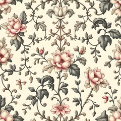 seamless pattern with flowers