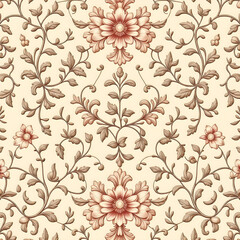 Fototapeta premium seamless pattern with flowers