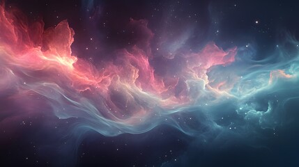 Celestial Nebula Swirling Cosmic Cloudscape