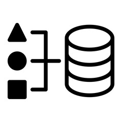 data warehouse glyph icon