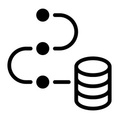 data pipeline glyph icon