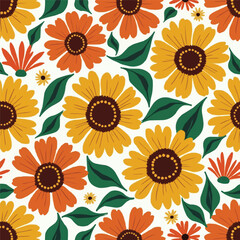 Retro Flower Pattern Clipart