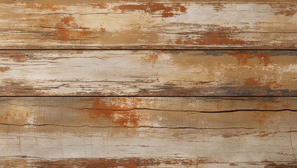 Old wooden planks with peeling paint create a rustic and timeworn texture for background use