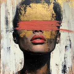 Hidden Beauty: Abstract Portrait of a Woman