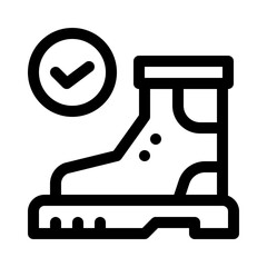 Safety shoes line icon