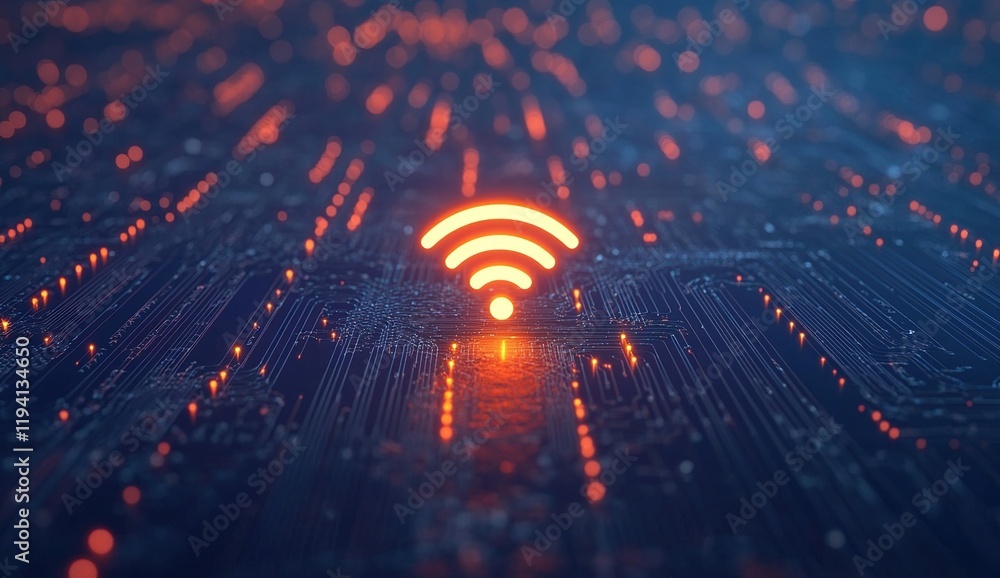 Poster wireless network signal: illuminating digital connectivity, enhancing global communication instantly